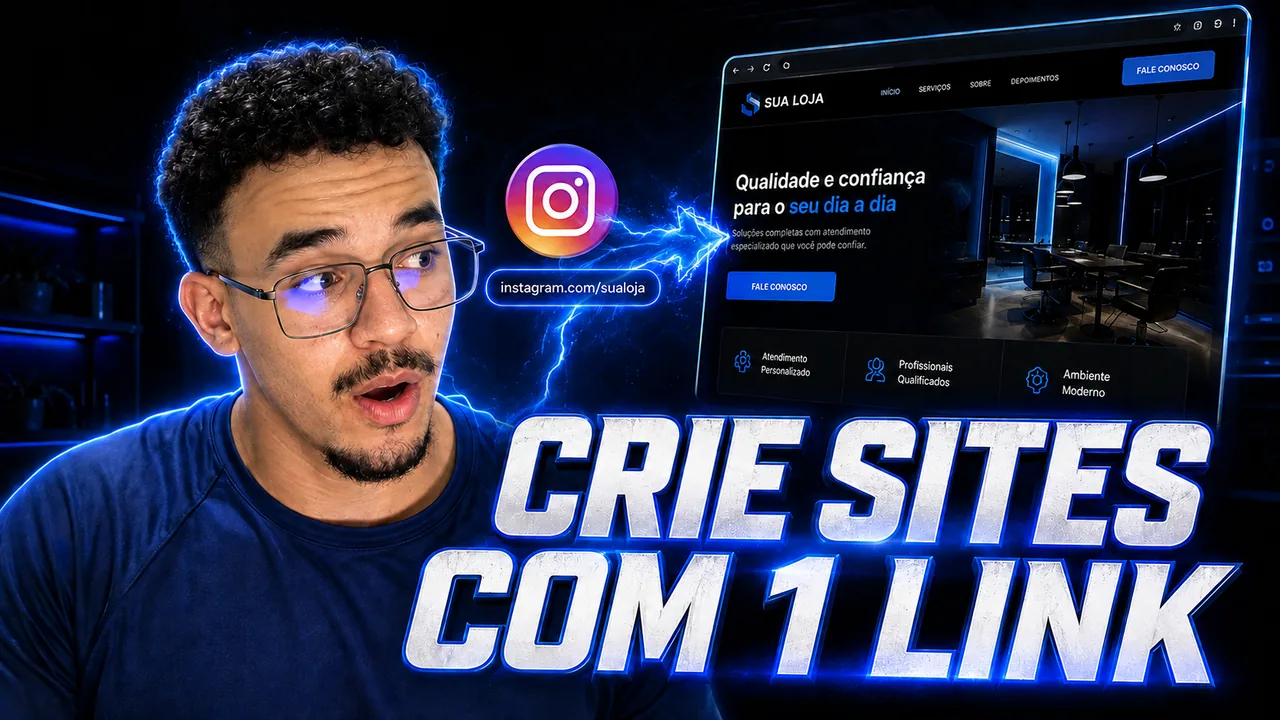 Demonstração: crie sites completos usando um link do Instagram